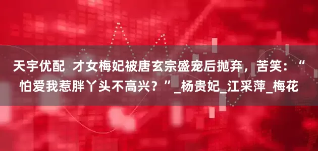 天宇优配  才女梅妃被唐玄宗盛宠后抛弃，苦笑：“怕爱我惹胖丫头不高兴？”_杨贵妃_江采萍_梅花